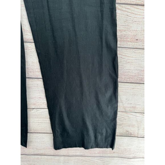 Elvenses Anthropologie Linen Blend Wide Leg Pants Womens 10 Black - Picture 5 of 11